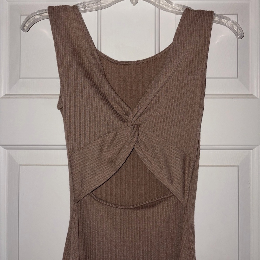 Tan Sleeveless Dress